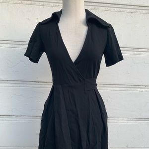 Diane Von Furstenberg Black Wrap Dress Size 0
